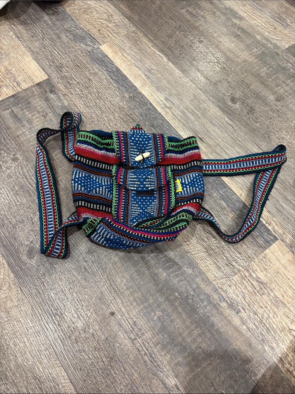 Bohemian Multicolor Woven Crossbody Bag